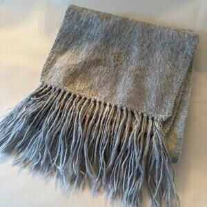 Alpaca Camargo Gray Alpaca Fringed Scarf